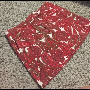 J. Crew paisley print skirt